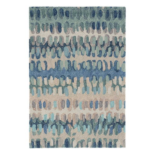 Blue Paint Chip Area Rug – Modern Abstract Machine Washable Rug
