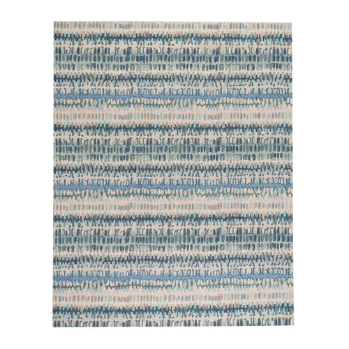Blue Paint Chip Area Rug – Modern Abstract Machine Washable Rug