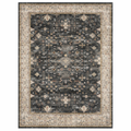 Grey Vintage Medallion Washable Area Rug | Distressed Rug — Ashford