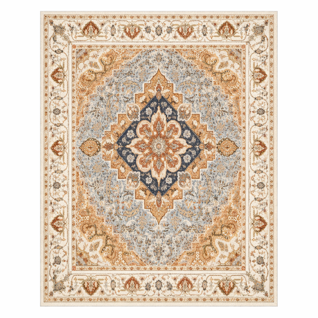 Serene Sky Persian Medallion Style Rug